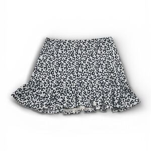 Blue Rain Francesca’s Blue and White Leopard Mini Skirt